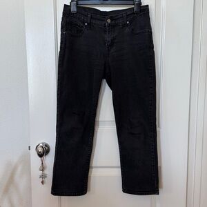 Levi’s Charcoal Mid-rise Ankle Jeans